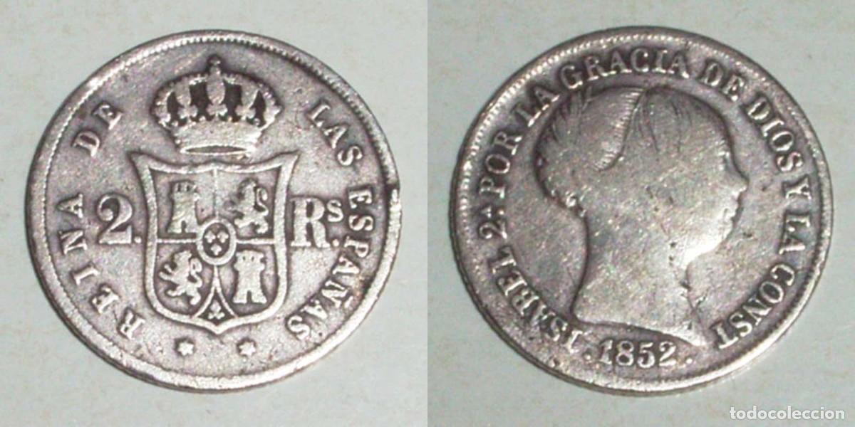 Monedas de Espa&ntilde;a: 2 Reales 1852 Madrid