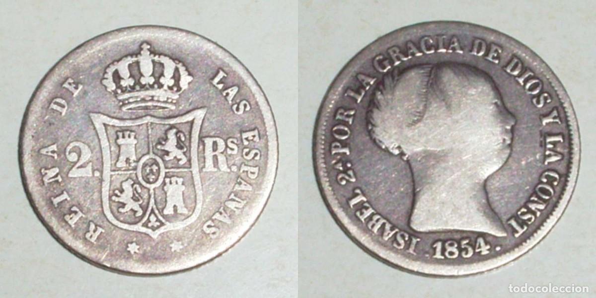Monedas de Espa&ntilde;a: 2 Reales 1854 Madrid