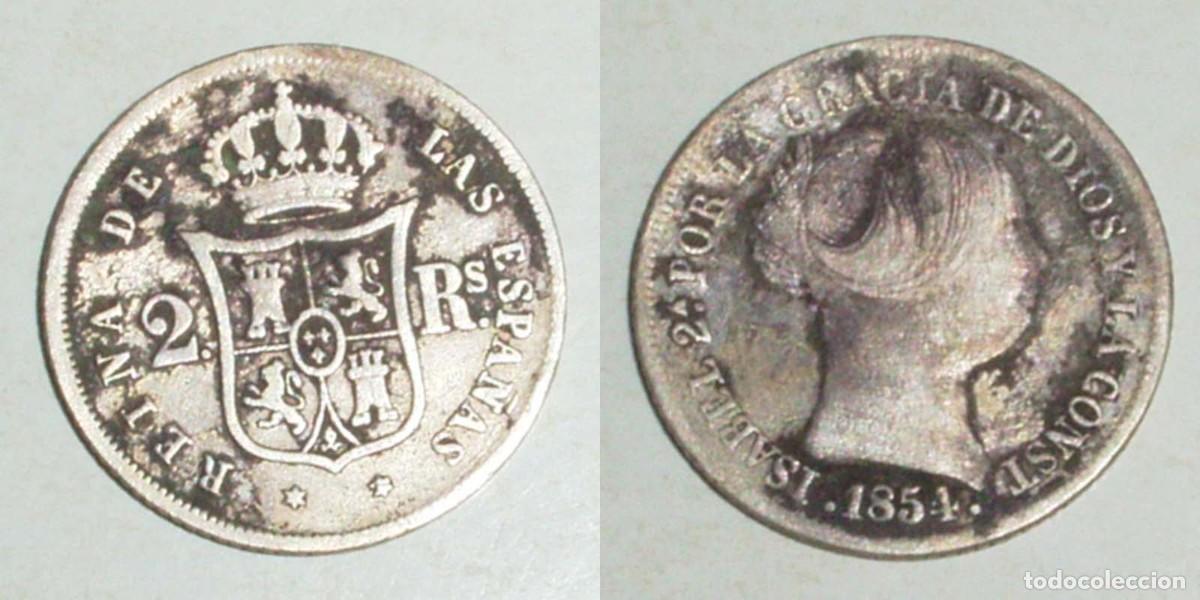 Monedas de Espa&ntilde;a: 2 Reales 1854 Madrid