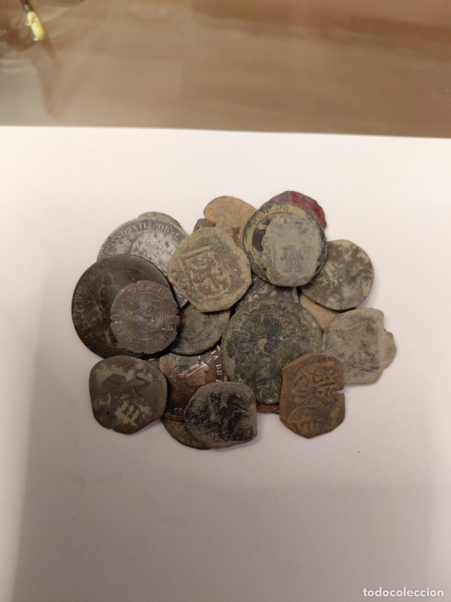 Moedas de Espanha: Lote n&uacute;mero 2 de 25 monedas espa&ntilde;olas a limpiar y clasificar. Oportunidad