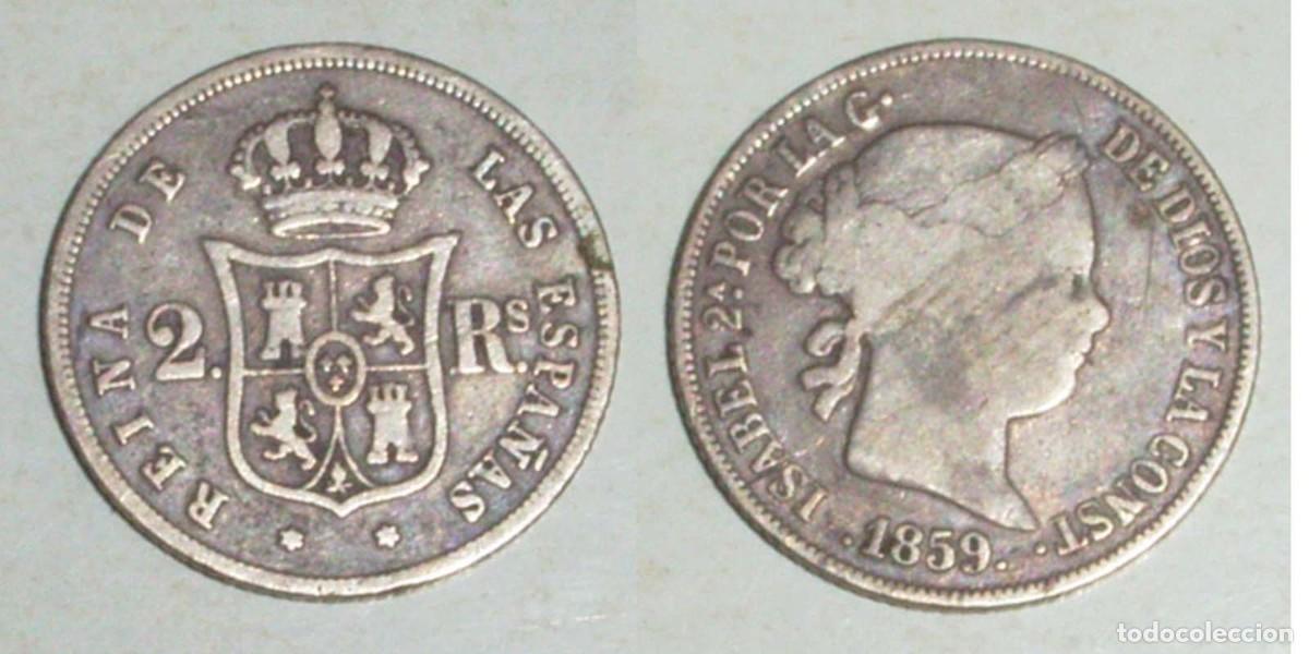 Monedas de Espa&ntilde;a: 2 Reales 1859 Madrid