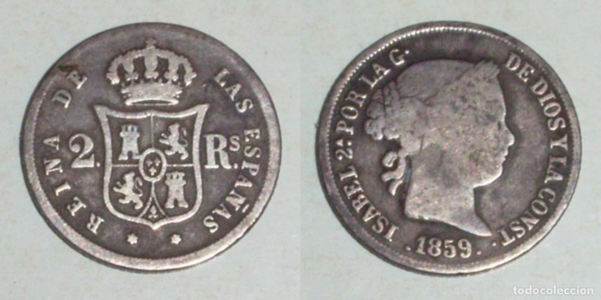 Monedas de Espa&ntilde;a: 2 Reales 1859 Madrid