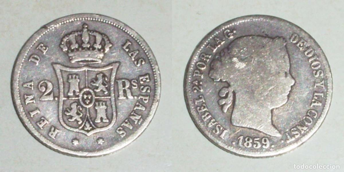 Monedas de Espa&ntilde;a: 2 Reales 1859 Madrid