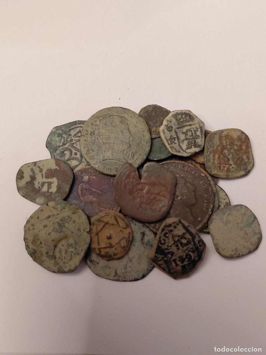 Moedas de Espanha: Lote n&uacute;mero 4 de 25 monedas espa&ntilde;olas a limpiar y clasificar. Oportunidad