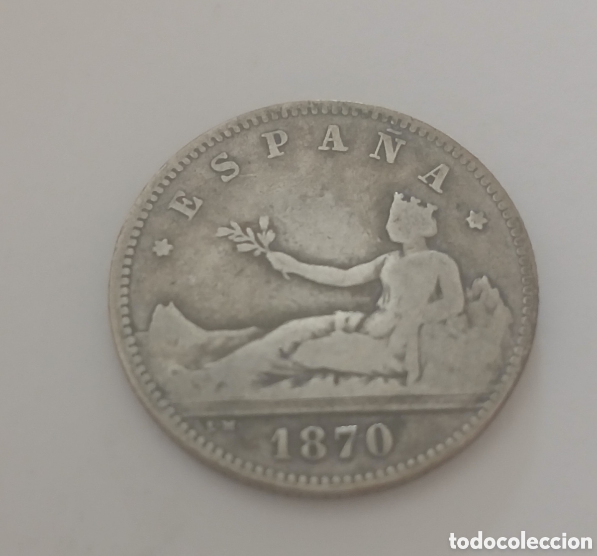 Monedas de Espa&ntilde;a: MONEDA UNA PESETA 1870