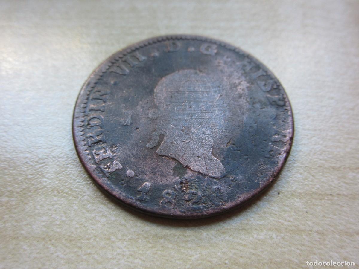 M&uuml;nzen von Spanien: 8 Maraved&iacute;s de Fernando VII Fechado 1820 Ceca Jubia (Xubia-Coru&ntilde;a)
