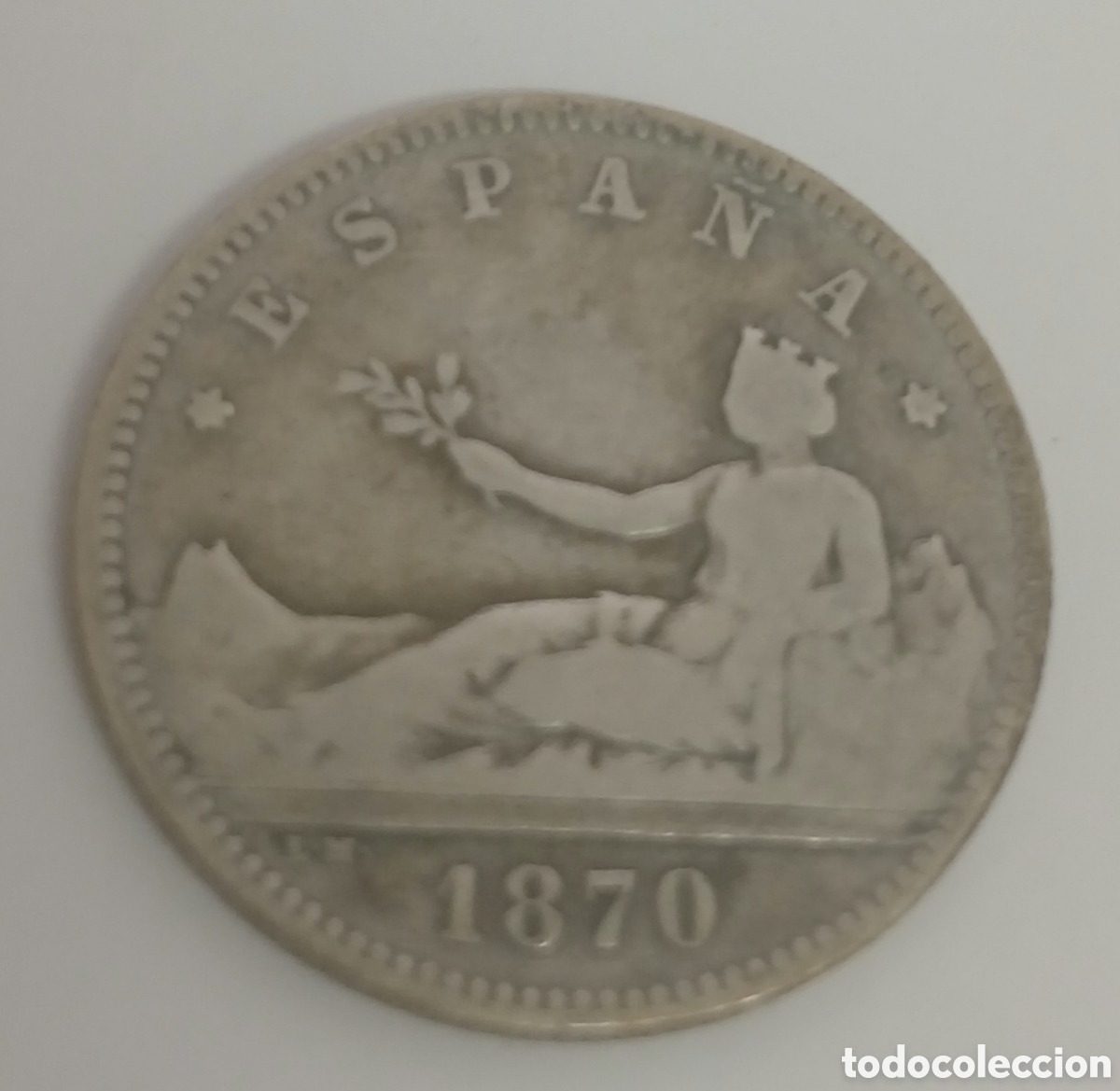 MONEDA UNA PESETA 1870