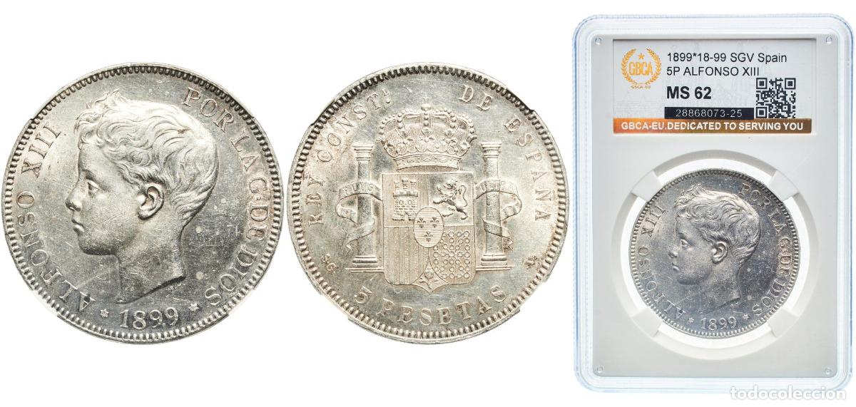 Monedas de Espa&ntilde;a: 5 Pesetas - Alfonso XIII (3rd portrait) 1899 18-99 SGV