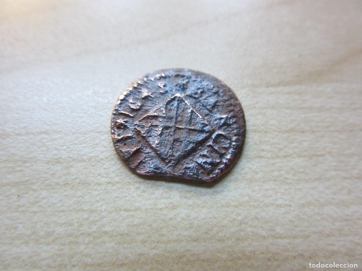 Monete da Spagna: Ardite emitido en Barcelona fechado en 1648 Con busto de Luis Rey de Francia Guerra Els Segadors
