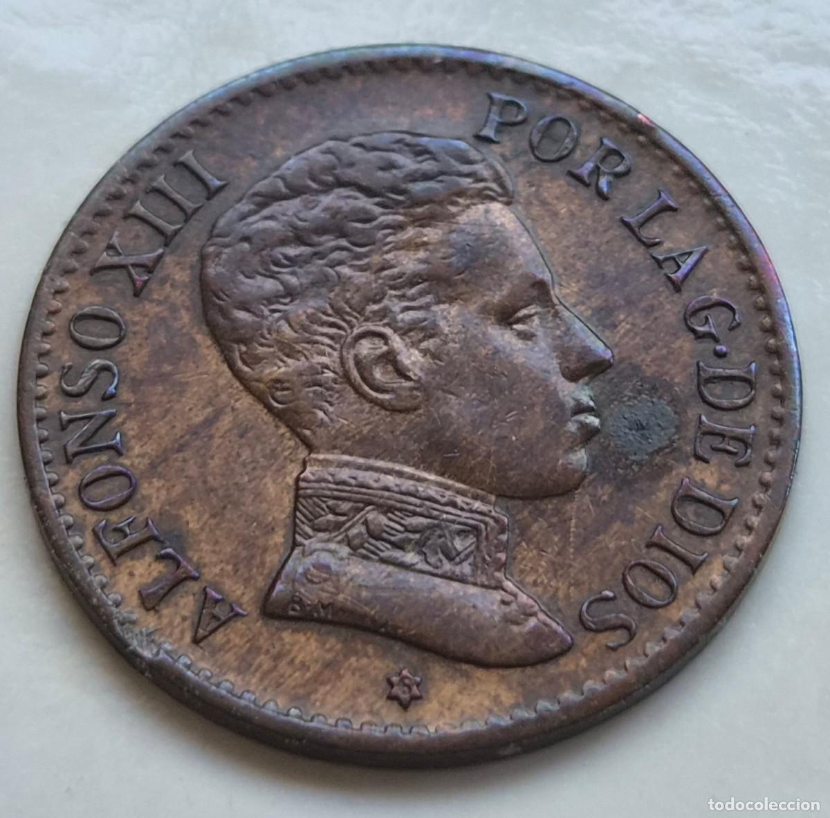 Monedas de Espa&ntilde;a: Alfonso XII 1 c&eacute;ntimo 1906 * 6 S.L.V. EBC