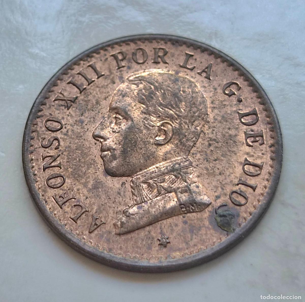 Monedas de Espa&ntilde;a: Alfonso XII 1 c&eacute;ntimo 1912 * 2 P.C.V. EBC+ - Foto 1