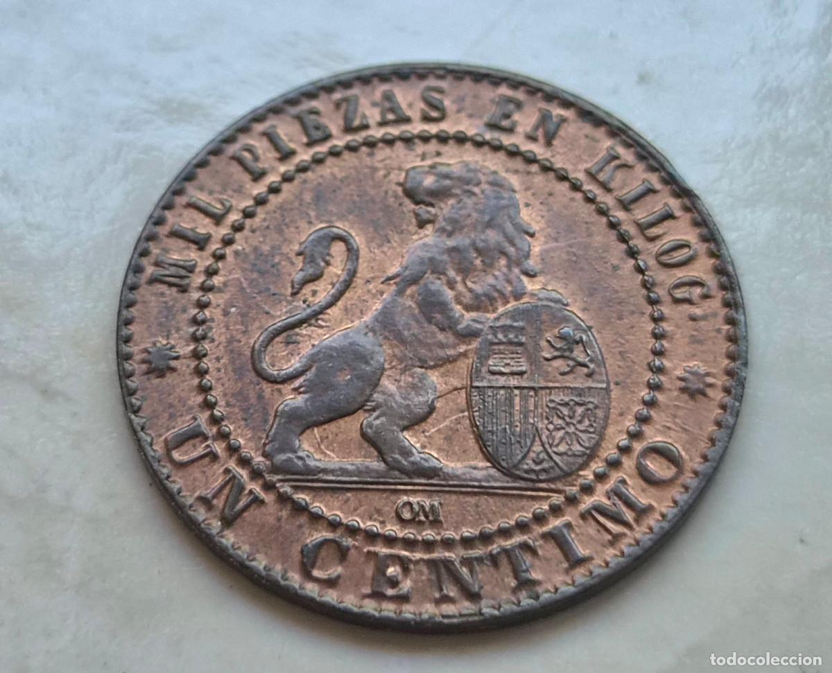 Monedas de Espa&ntilde;a: Rep&uacute;blica Espa&ntilde;ola. 1 c&eacute;ntimo 1870 Barcelona OM. EBC