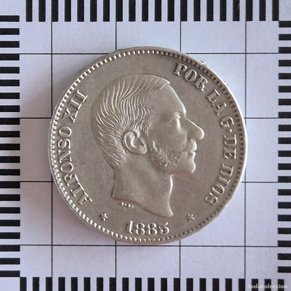 M&uuml;nzen von Spanien: ALFONSO XII, 50 C&Eacute;NTIMOS DE PESO. FILIPINAS 1885. (KM#150).
