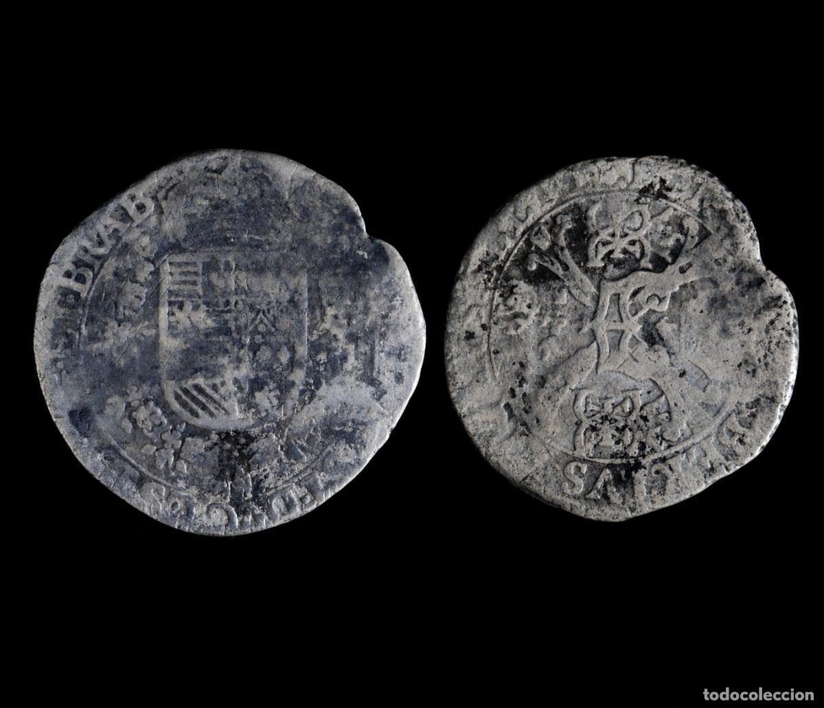 Moedas de Espanha: IMPERIO ESPA&Ntilde;OL. ARCHIDUQUES ISABEL CLARA EUGENIA Y ALBERTO. BRABANTE. AMBERES. 1 PATAGON plata