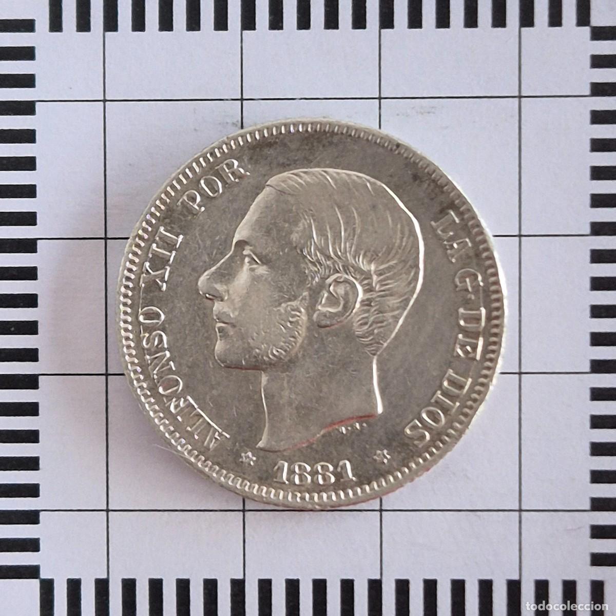 M&uuml;nzen von Spanien: ALFONSO XII, 2 PESETAS. 1881 *18-81, MSM. (KM#678).