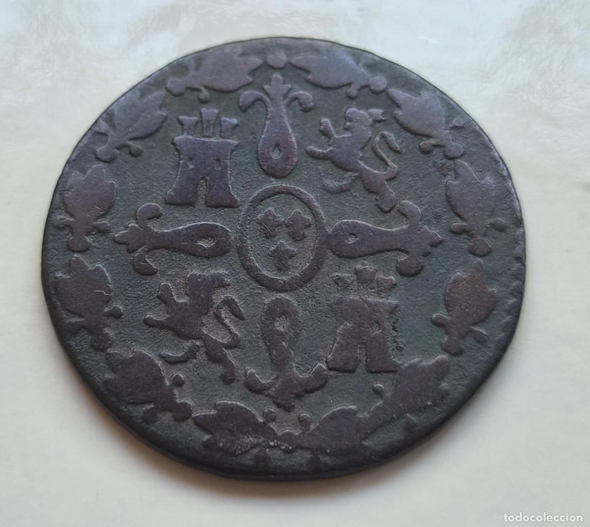 Monedas de Espa&ntilde;a: Fernando VII. Segovia 4 maravev&iacute;s 1832 - Foto 2