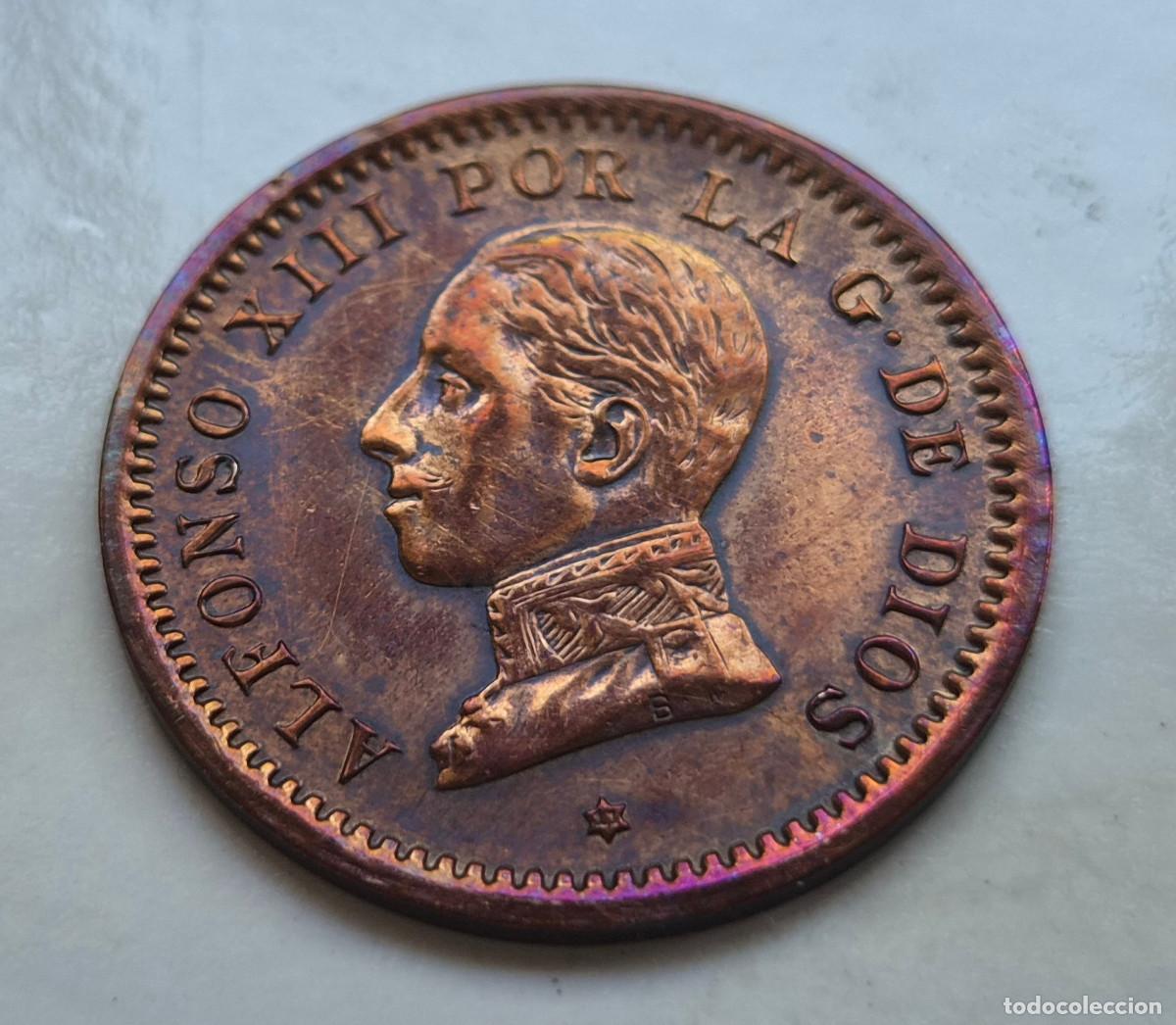 Monedas de Espa&ntilde;a: Alfonso XII 2 c&eacute;ntimos 1911 * 11 P.C.V. MBC