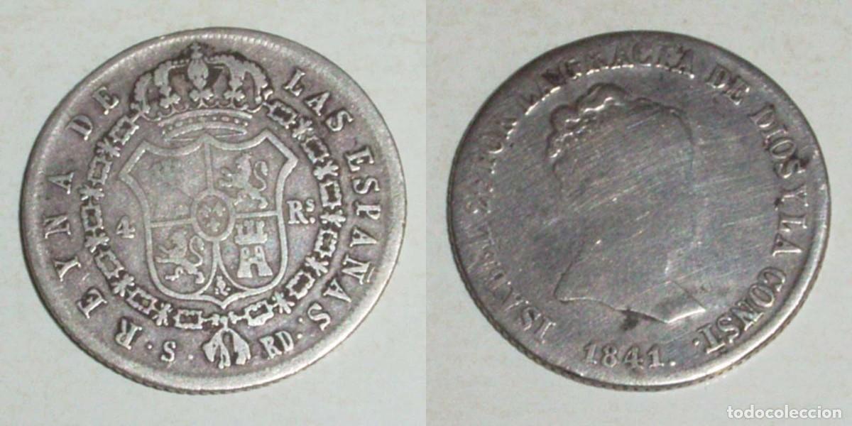 Monedas de Espa&ntilde;a: 4 Reales 1841 Sevilla-RD