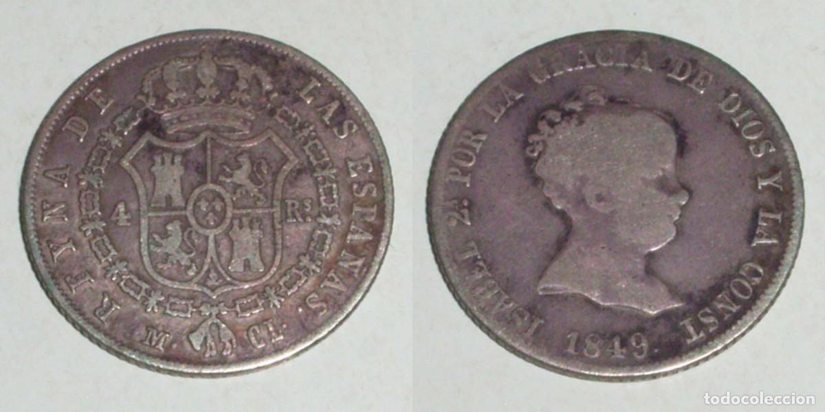Monedas de Espa&ntilde;a: 4 Reales 1849 Madrid-CL