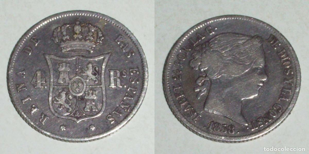 Monedas de Espa&ntilde;a: 4 Reales 1858 Madrid