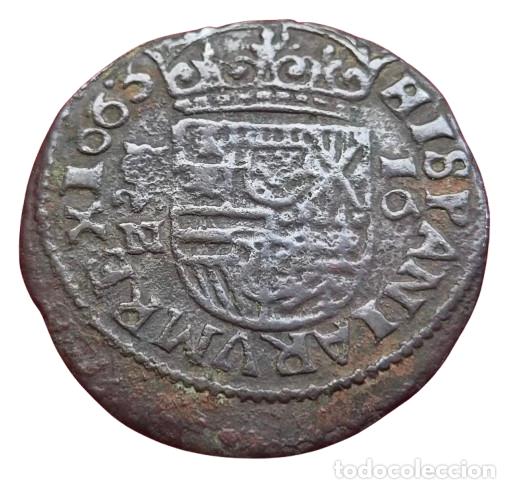 Monedas de Espa&ntilde;a: Felipe IV Granada N. 16 maraved&iacute;s 1663 - Foto 2