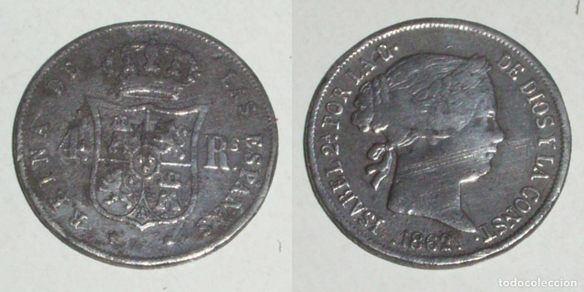 Monedas de Espa&ntilde;a: 4 Reales 1862 Madrid