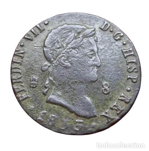 Monedas de Espa&ntilde;a: Fernando VII. Segovia 8 maravev&iacute;s 1833
