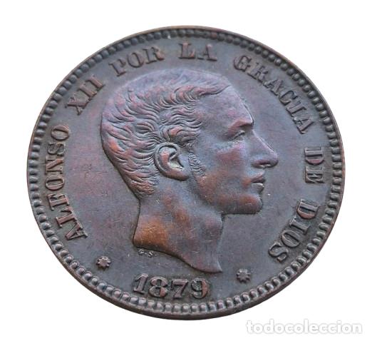 Monedas de Espa&ntilde;a: Alfonso XII Barcelona OM 10 c&eacute;ntimos 1879. Muy bonito