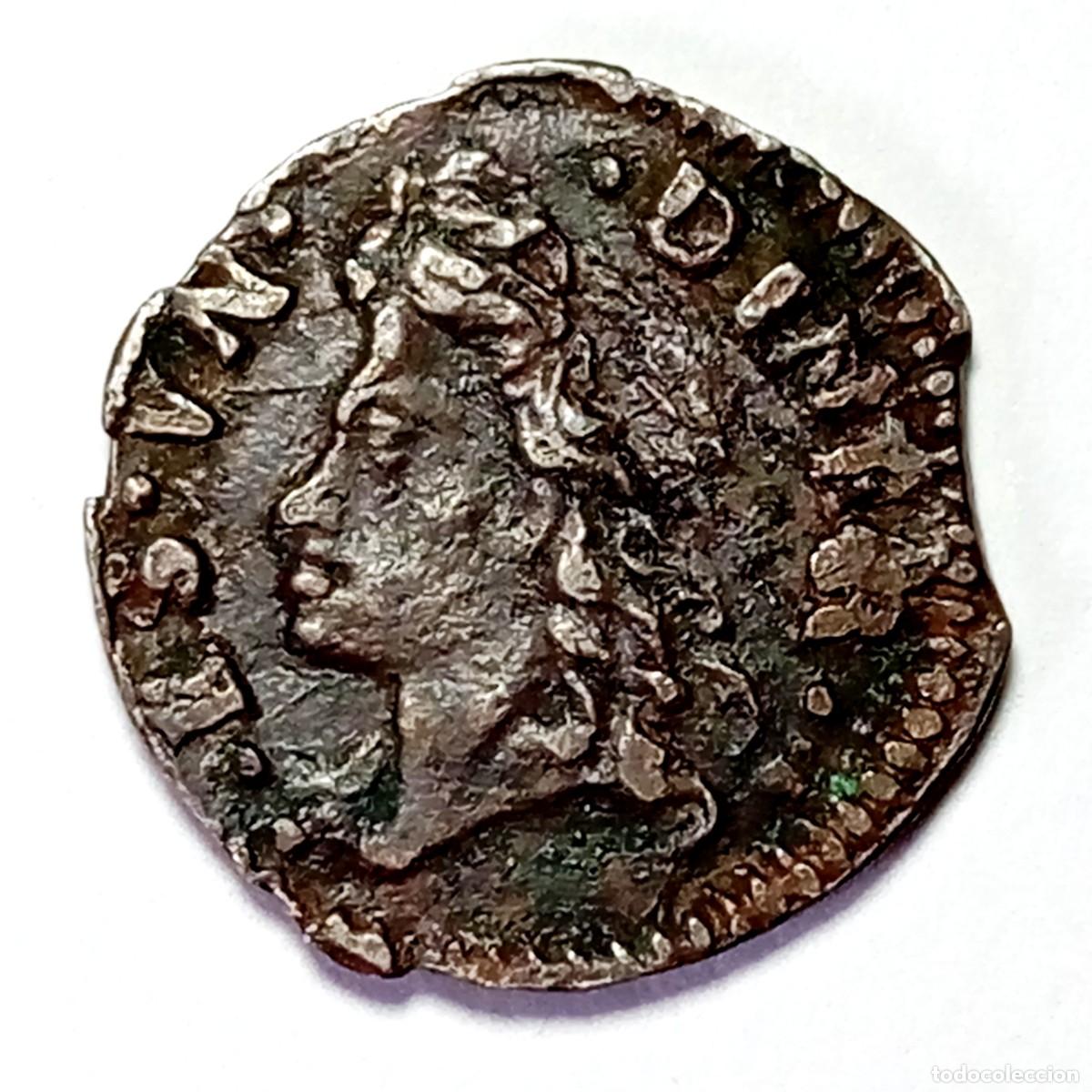 Monedas de Espa&ntilde;a: ⚜️ BBG4 7. Moneda 1 Diner Carlos III El Pretendiente Barcelona 1709 Guerra Sucesion