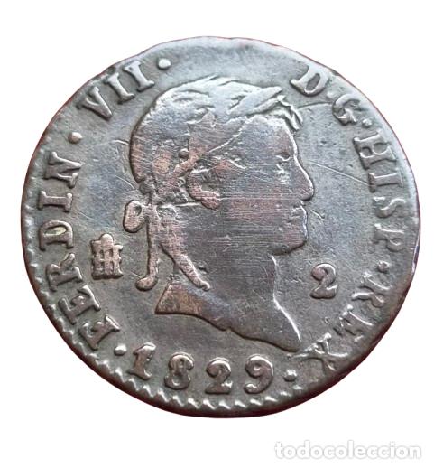 Monedas de Espa&ntilde;a: FERNANDO VI SEGOVIA 2 MARAVEDIS 1829