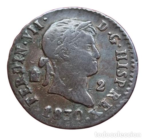 Monedas de Espa&ntilde;a: FERNANDO VI SEGOVIA 2 MARAVEDIS 1830