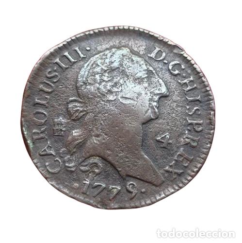 Monedas de Espa&ntilde;a: Carlos III Segovia 4 maraeved&iacute;s 1779