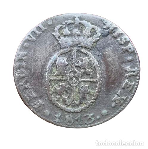 Monedas de Espa&ntilde;a: FERNANDO VII CATALU&Ntilde;A. CUARTO Y MEDIO 1813 / QUARTO Y MEDIO