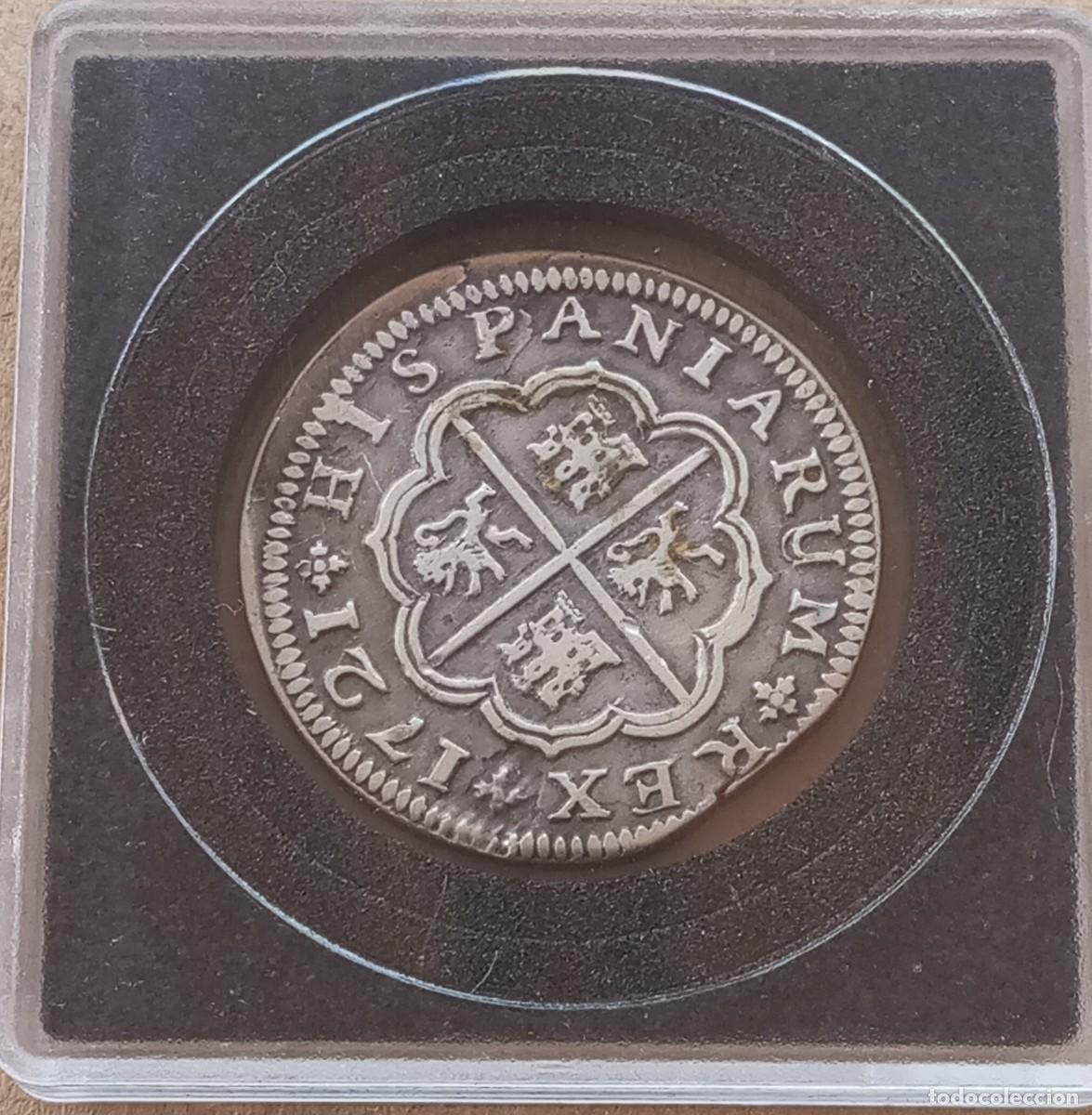 Monete da Spagna: LOTE 239 MONEDA DE 2 REALES FELIPE V DE 1721 , SEVILLA J , PLATA .