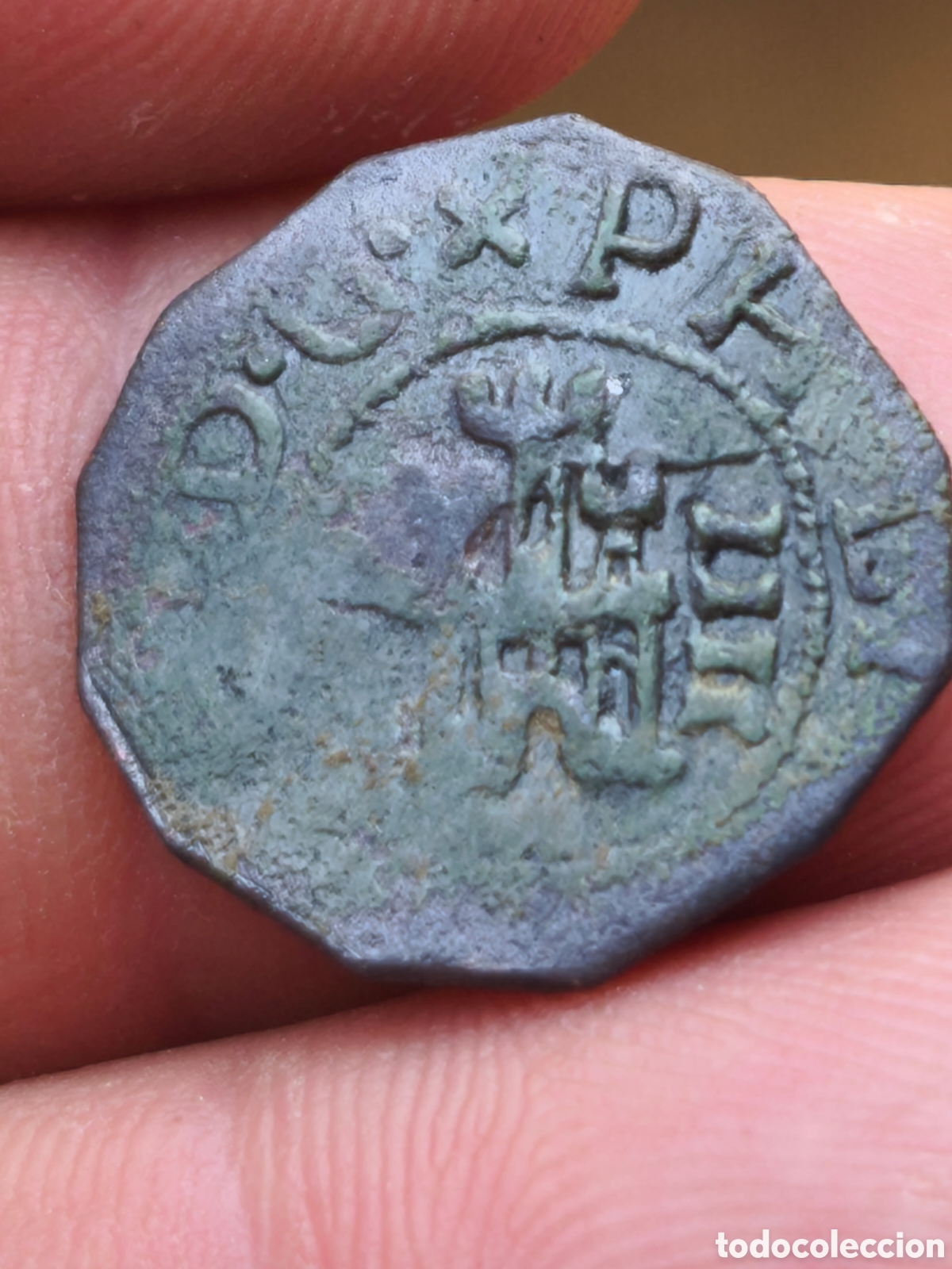 Monete da Spagna: Felipe II 4 maravedis Segovia