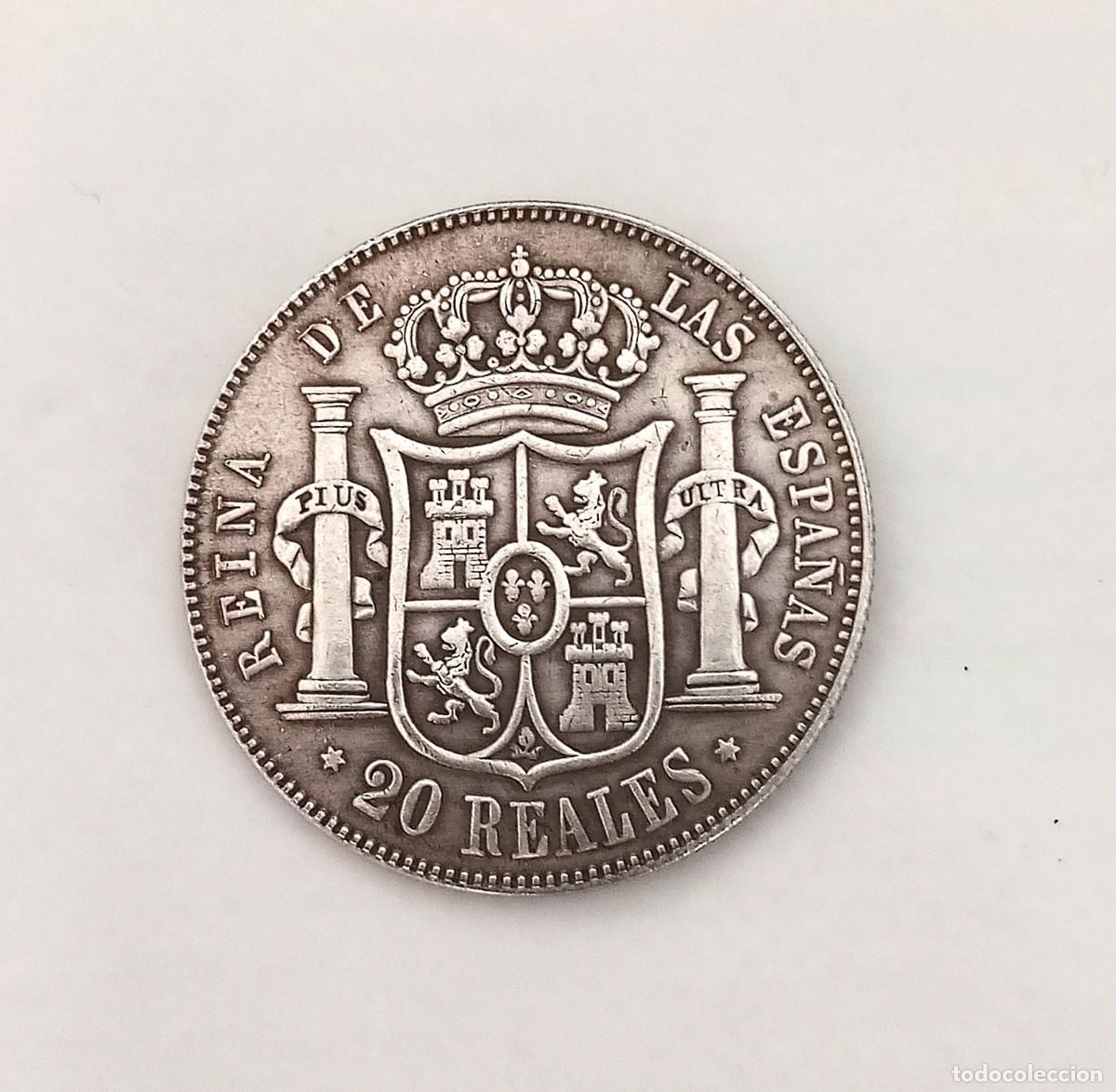 Monedas de Espa&ntilde;a: ISABEL II - 1859 - 20 REALES - Foto 2