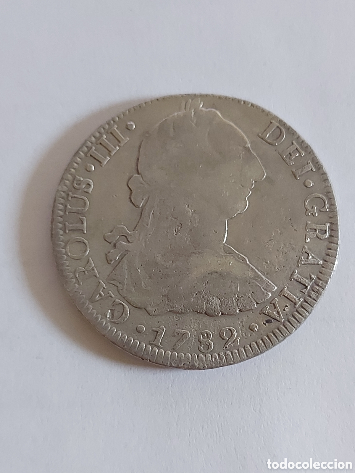 Monedas de Espa&ntilde;a: Moneda Carlos III 8 Reales 1782 Mexico ensayador FF. Plata