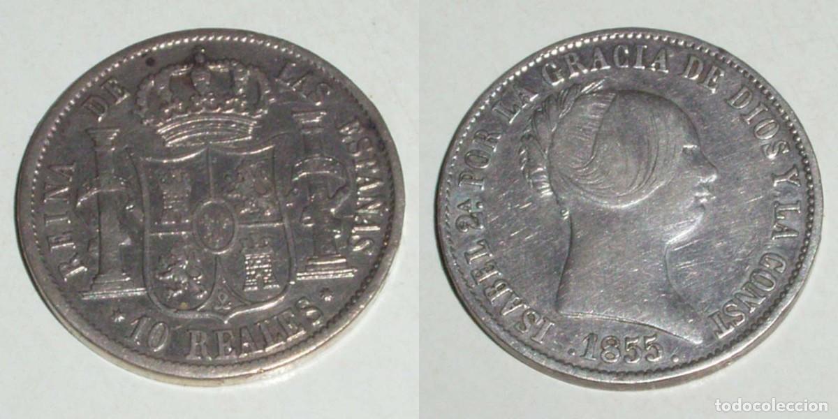 Monedas de Espa&ntilde;a: 10 Reales 1855 Sevilla