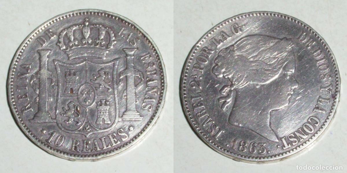 Monedas de Espa&ntilde;a: 10 Reales 1863 Madrid