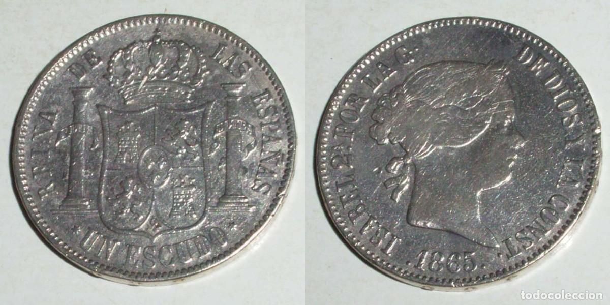 Monedas de Espa&ntilde;a: 1 Escudo 1865 Madrid