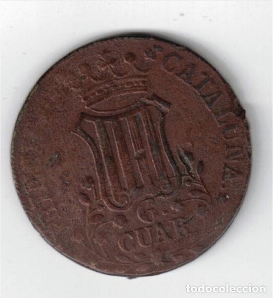 Monedas de Espa&ntilde;a: MONEDA 6 CUARTOS ISABEL II - A&Ntilde;O 1845 - CATALU&Ntilde;A - BARCELONA