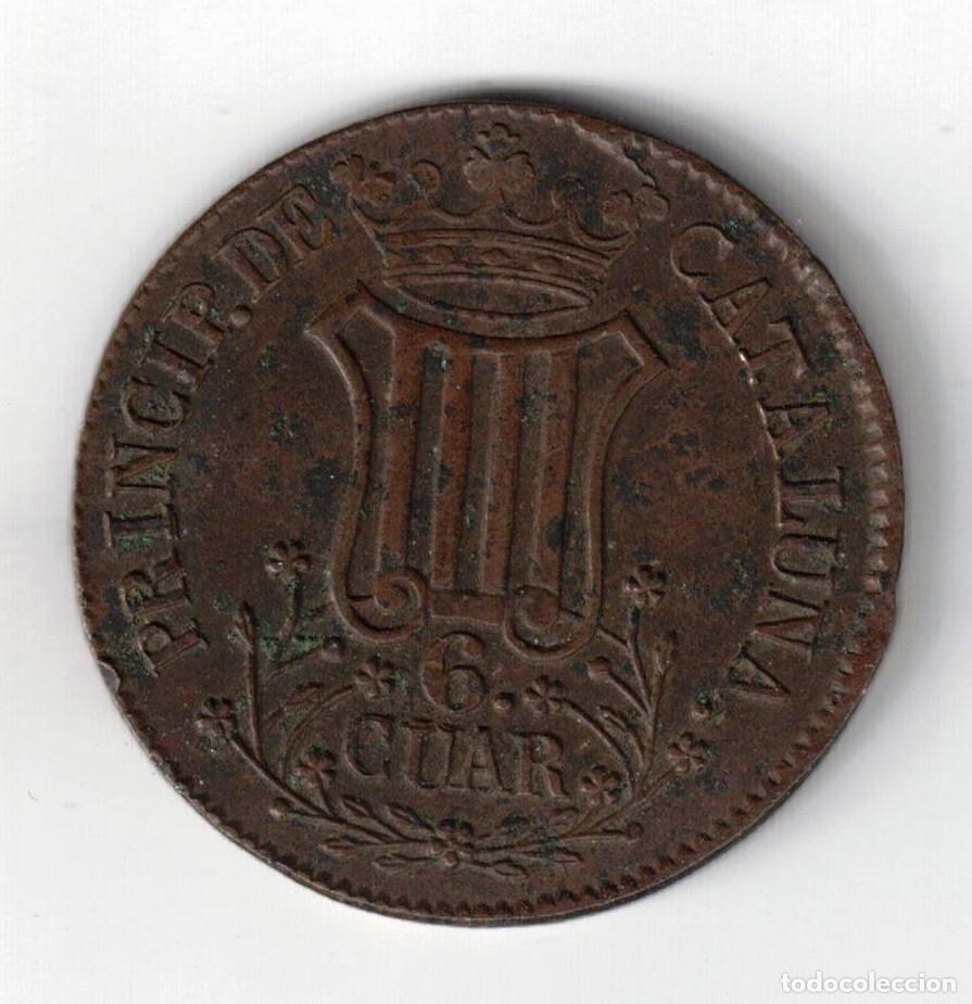 Monedas de Espa&ntilde;a: ESPA&Ntilde;A MONEDA 6 CUARTOS ISABEL II - A&Ntilde;O 1839 - BARCELONA - Foto 1