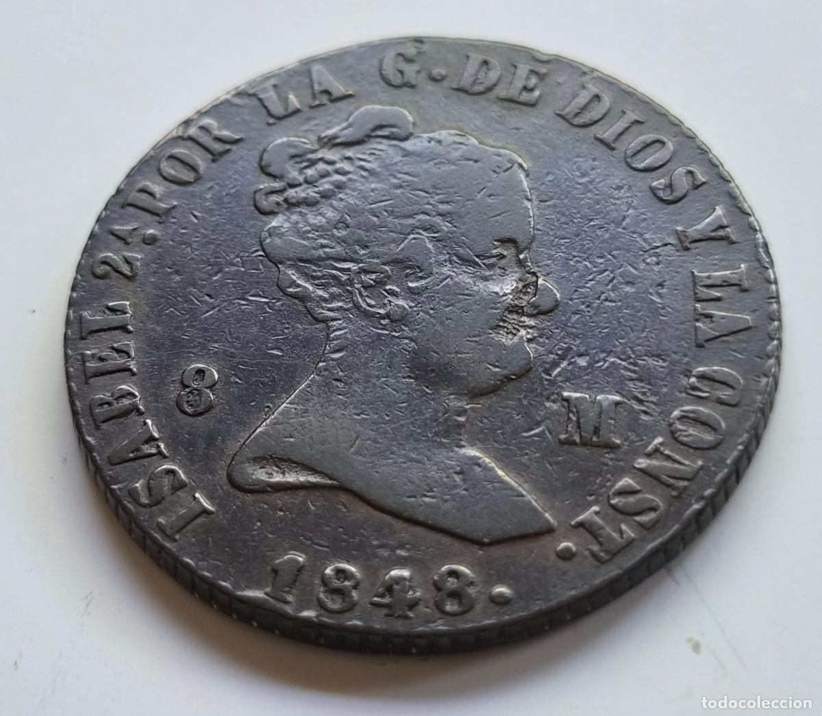 Monedas de Espa&ntilde;a: ISABEL 2&ordf; JUBIA 8 MARAVEDIS 1848