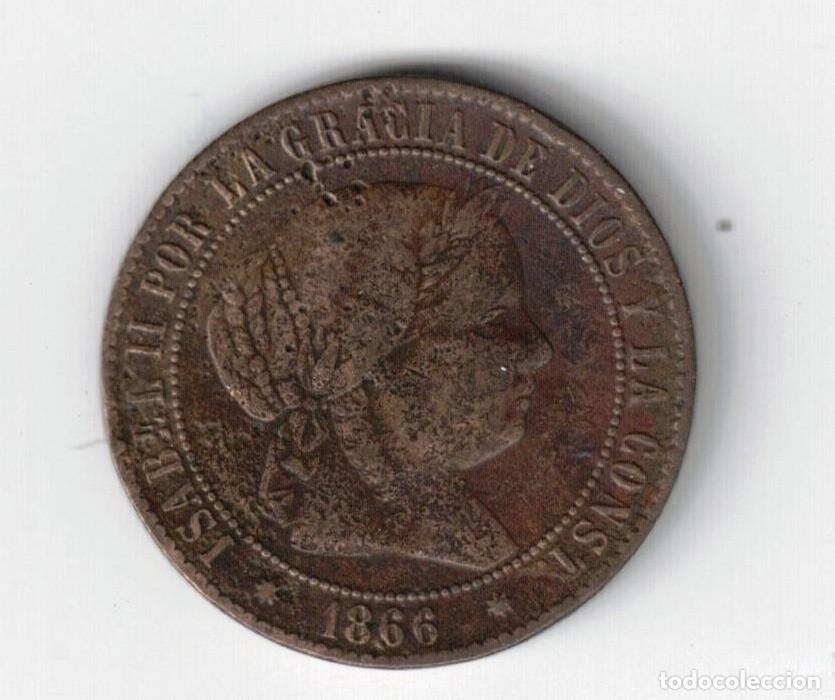 Monedas de Espa&ntilde;a: MONEDA 2 Y MEDIO (2&frac12;) CENTIMOS DE ESCUDO 1866 ISABEL II BARCELONA COBRE