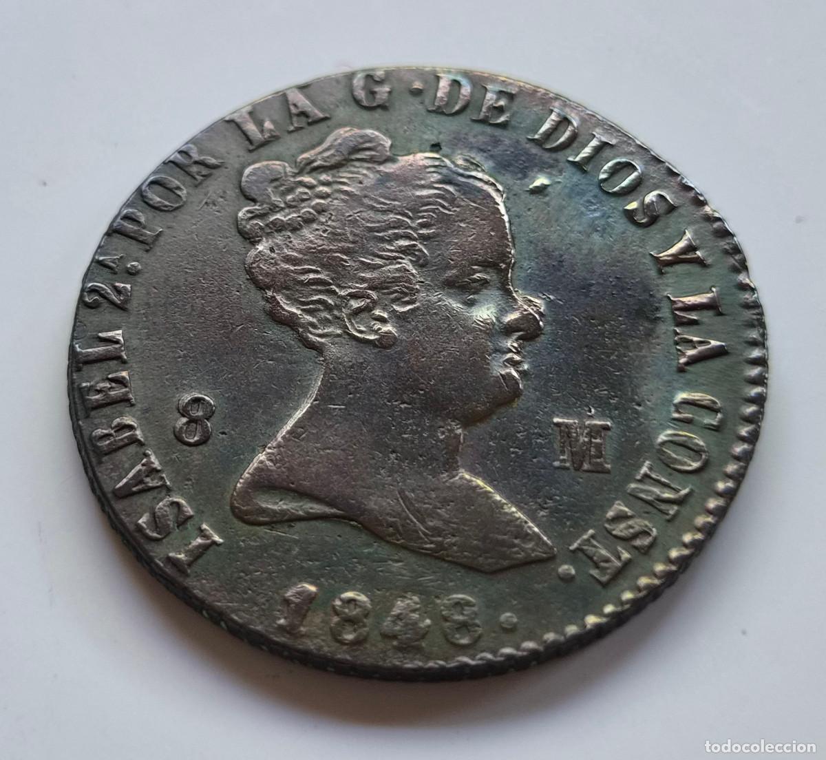 Monedas de Espa&ntilde;a: ISABEL 2&ordf; JUBIA 8 MARAVEDIS 1848