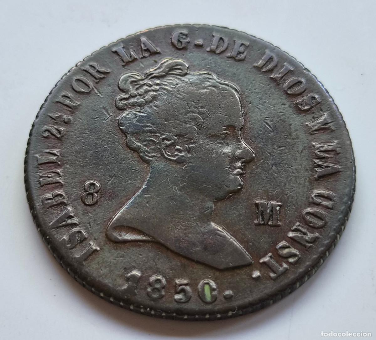 Monedas de Espa&ntilde;a: ISABEL 2&ordf; JUBIA 8 MARAVEDIS 1850