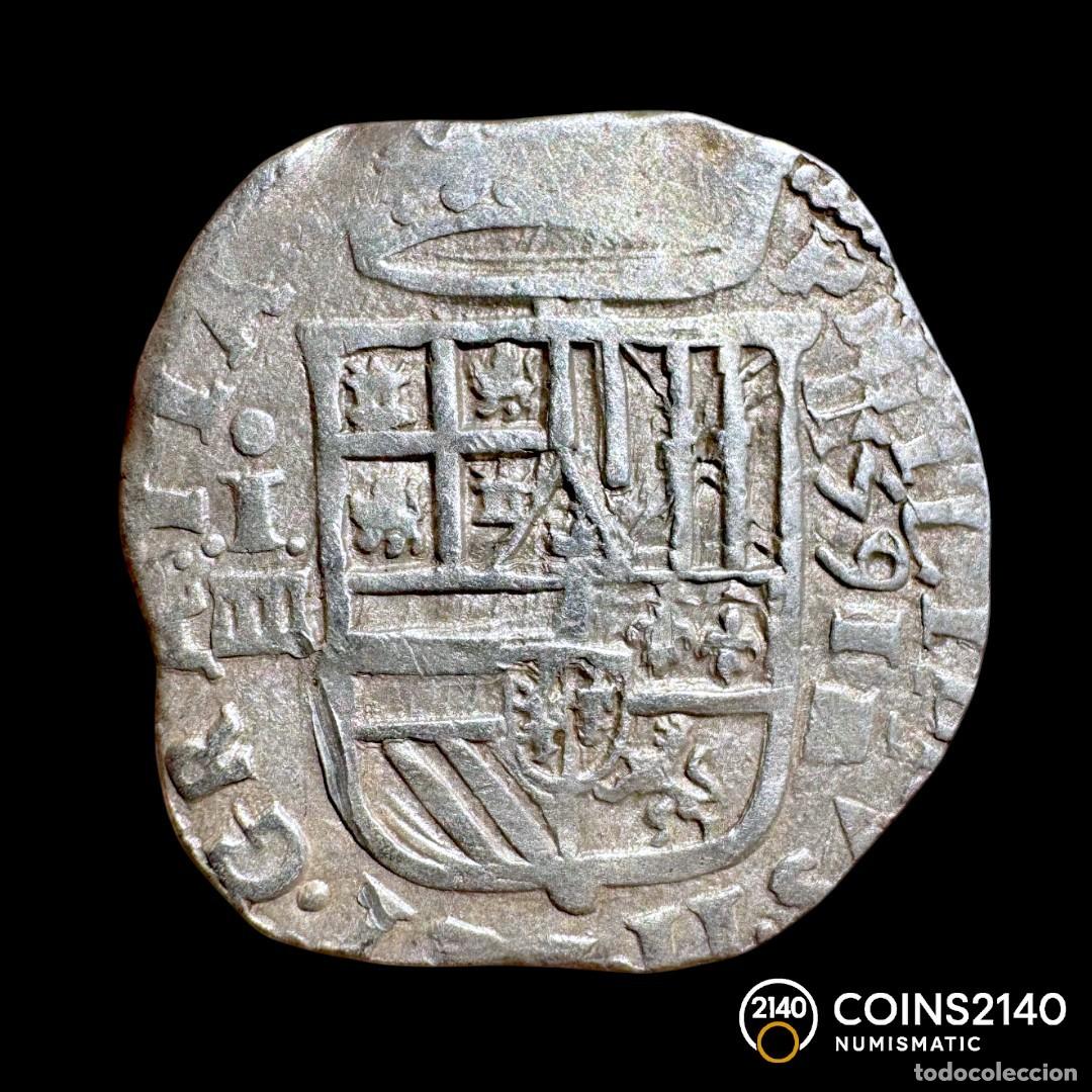 Monedas de Espa&ntilde;a: Felipe II (1566-1598). 4 Reales. 1591/0. Segovia. Io. (AC-539 no cita sobrefecha). 13,48g.