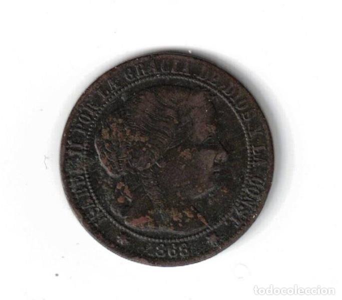 Monedas de Espa&ntilde;a: MONEDA 1 CENTIMO DE ESCUDO 1868 ISABEL II BARCELONA COBRE