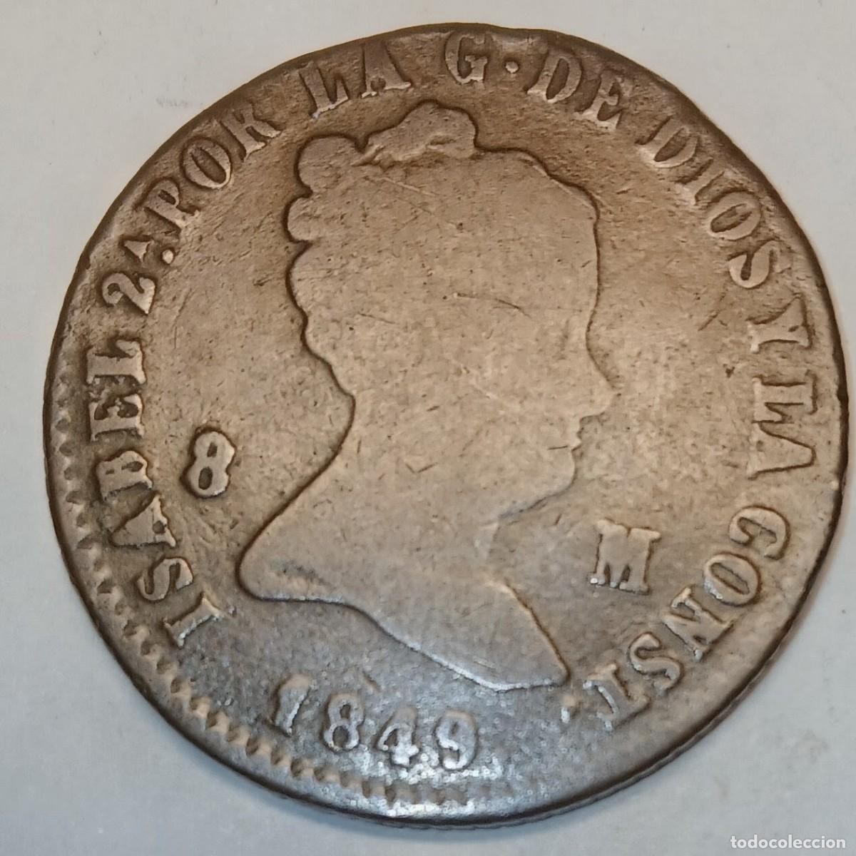 Monedas de Espa&ntilde;a: IYSABEL II, 8 MARAVEDIS 1849 DE JUBIA, ENV&Iacute;O CORREO ORDINARIO 1,75 &euro;. CERTIFICADO 5,75 &euro;