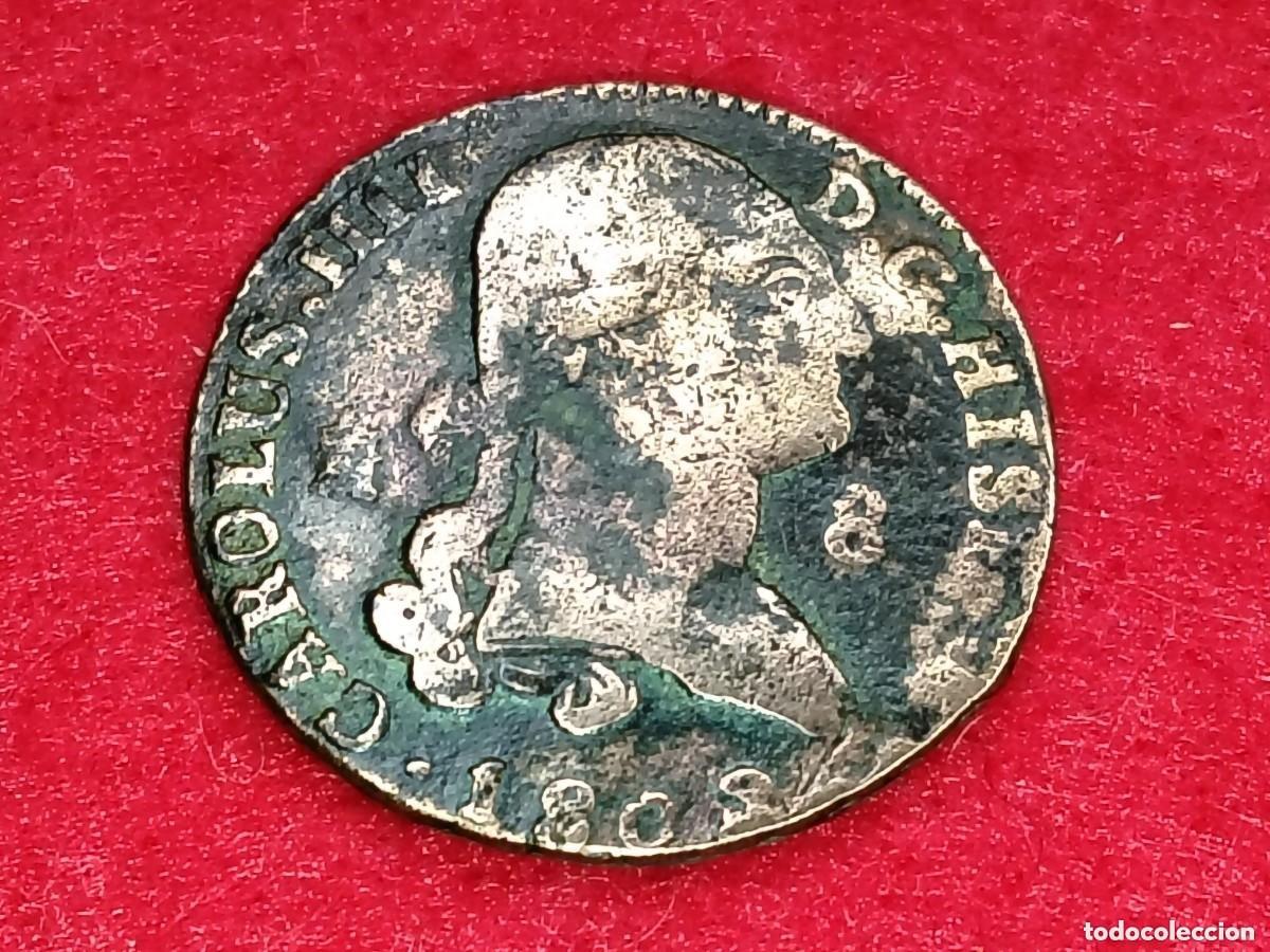 Monedas de Espa&ntilde;a: Moneda 8 Maraved&iacute;es 1803 ceca Segovia, KM-428 Carlos IV de Espa&ntilde;a